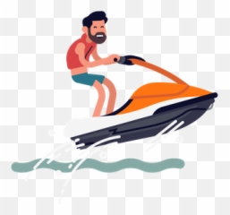 Best Premium Girl Riding Jet - ski Illustration download Leisure png
