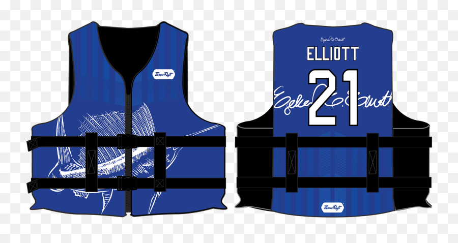 Ezekiel Elliott Signature Youth Life Jacket - Throwraft Life Jacket Png,Life Vest Icon