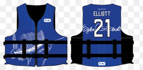 Ezekiel Elliott Signature Youth Life Jacket - ThrowRaft png