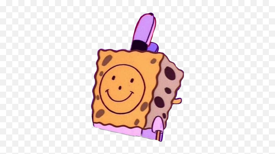Aesthetic - Spongebob With Smiley Face Png,Spongebob Face Png