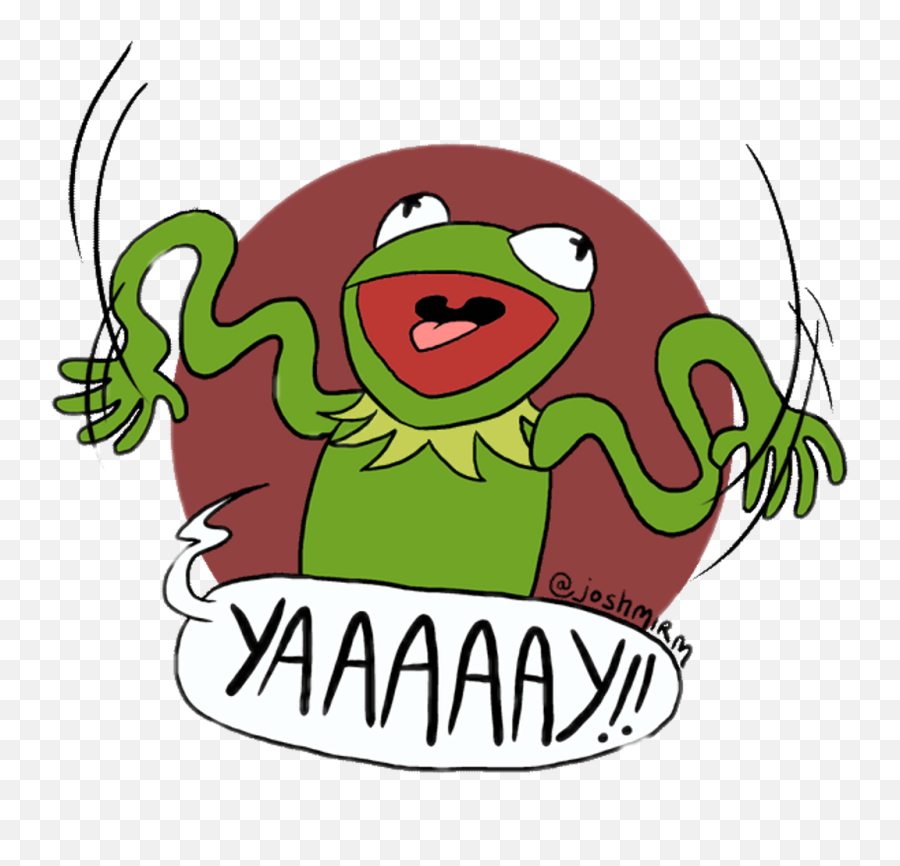 They Come To Lessons And Probably - Yay Kermit The Frog Animated Png,Kermit Transparent