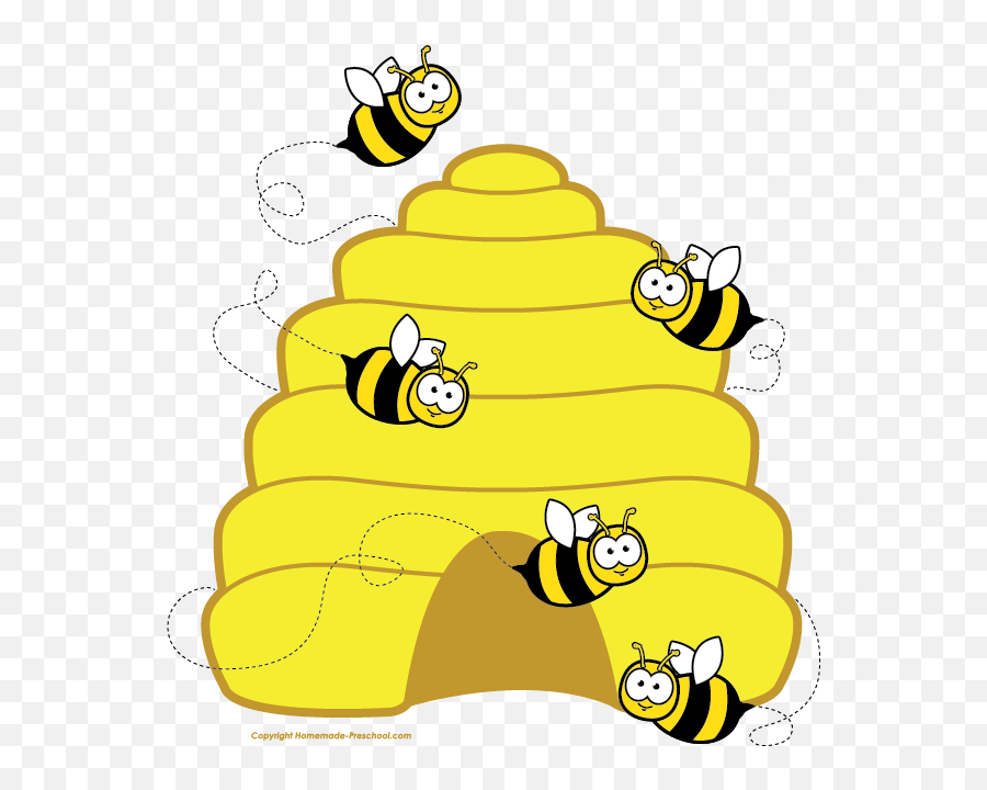 Home Free Clipart Bee Beehive - Clip Art Bee Hive Png,Bees Png