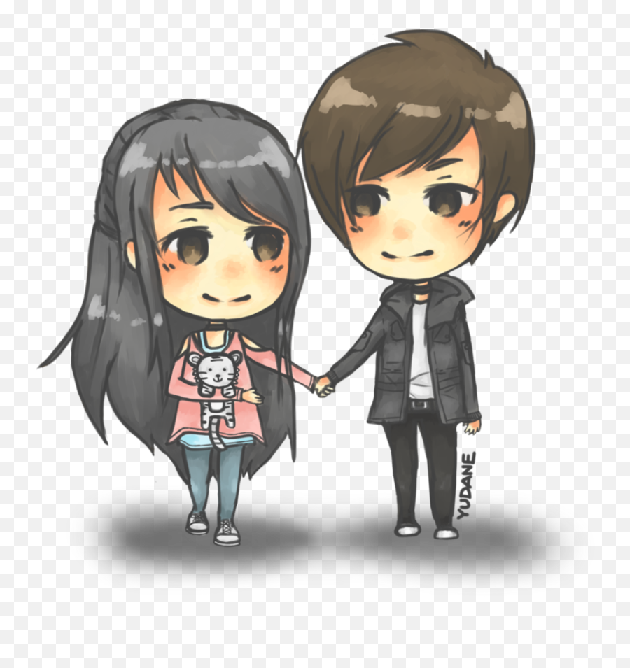 Anime Chibi Drawing Sketch - Cute Couple Chibi Png Cute Animated Couple Images Hd,Chibi Png