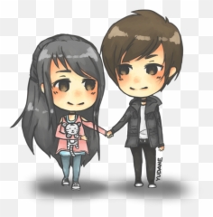 Anime Chibi Drawing Sketch - Cute Couple Chibi Png Cute Animated Couple Images Hd,Chibi Png