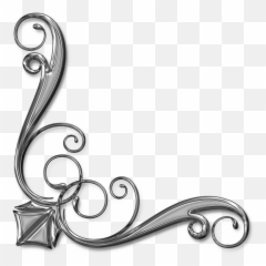 Victorian Art Deco Corner - Free image on Pixabay Silver Border Png