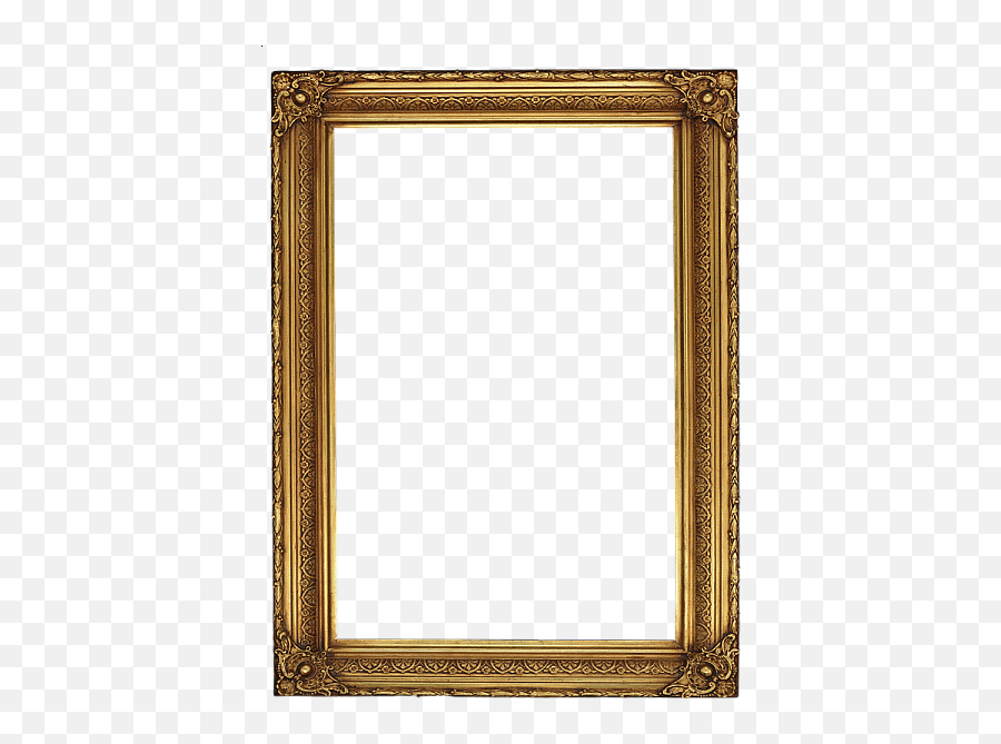 Classic Vertical Frame Transparent Frames Gold - Wood Picture Frame Png,Golden Frame Transparent
