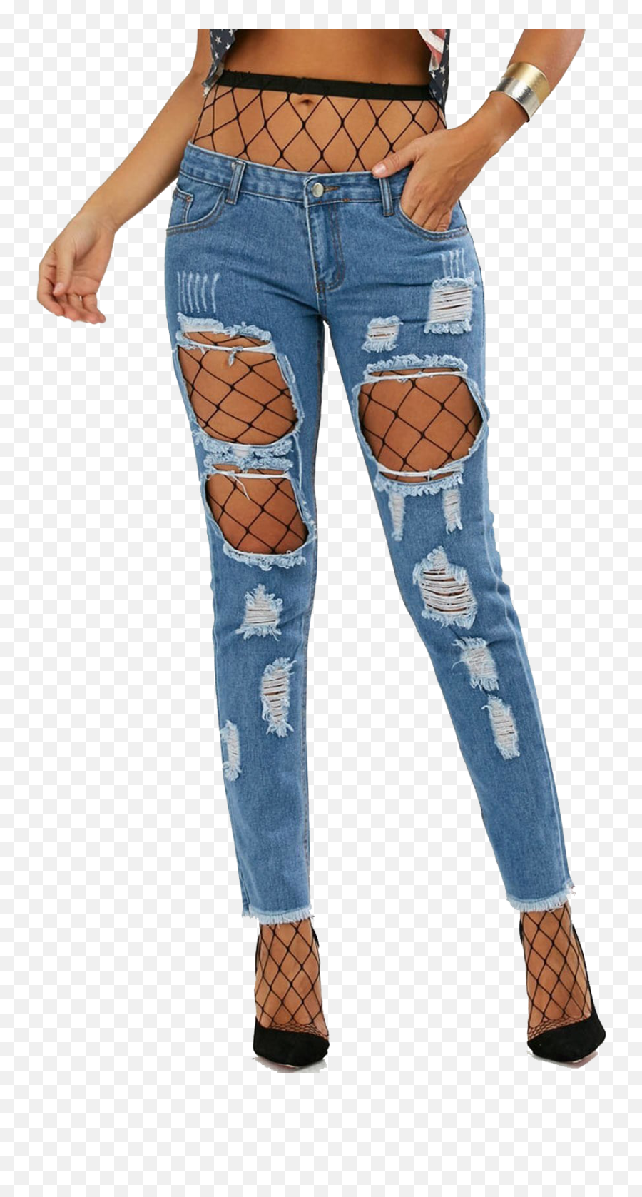 Download Free Png Ripped Jean Image - Dlpngcom Ripped Jeans With Fishnets,Ripped Jeans Png
