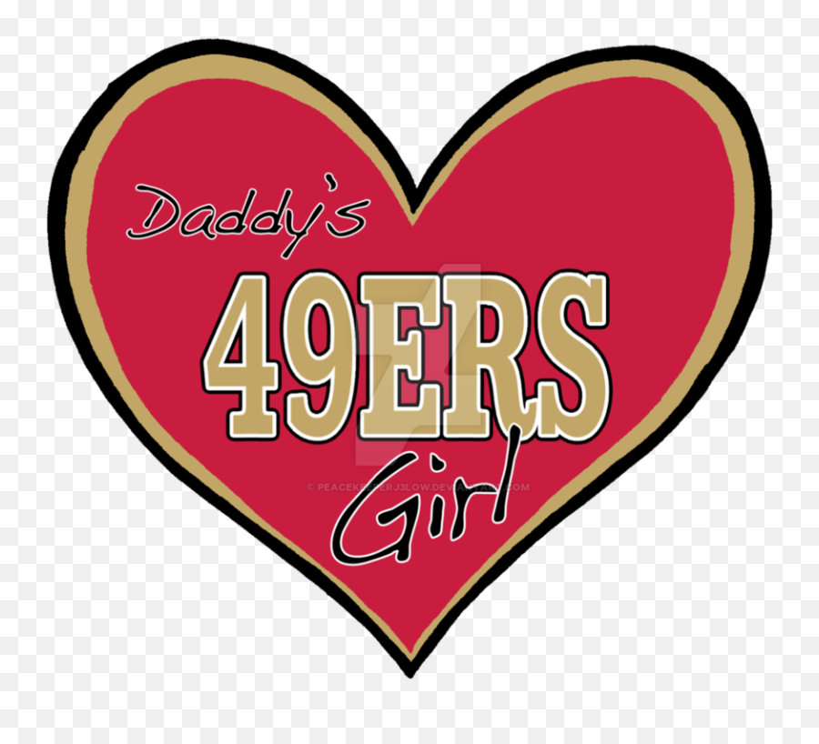 49ers Drawing Template Transparent U0026 Png Clipart Free - Heart,49ers Logo Png