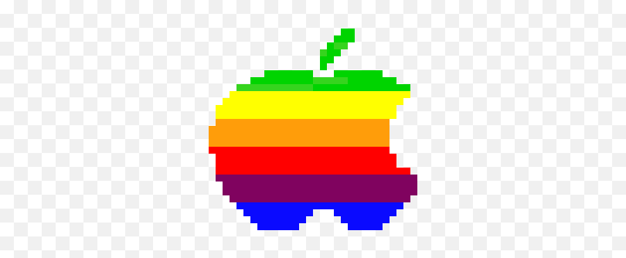 Old Apple Logo Pixel Art Maker - Pixel Apple Logo Png,Apple Logo Image