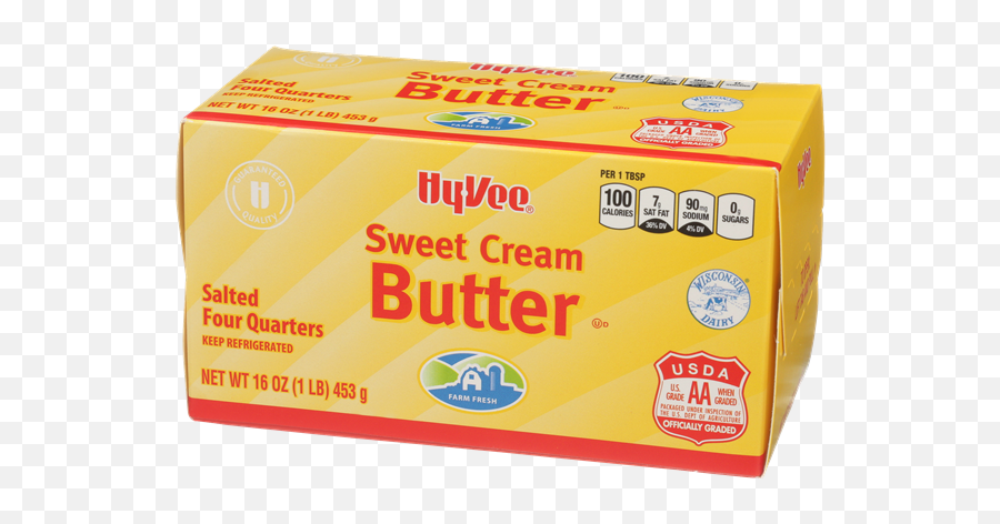 Hy - Vee Sweet Cream Salted Butter Quarters Hyvee Aisles Hyvee Butter Png,Butter Transparent