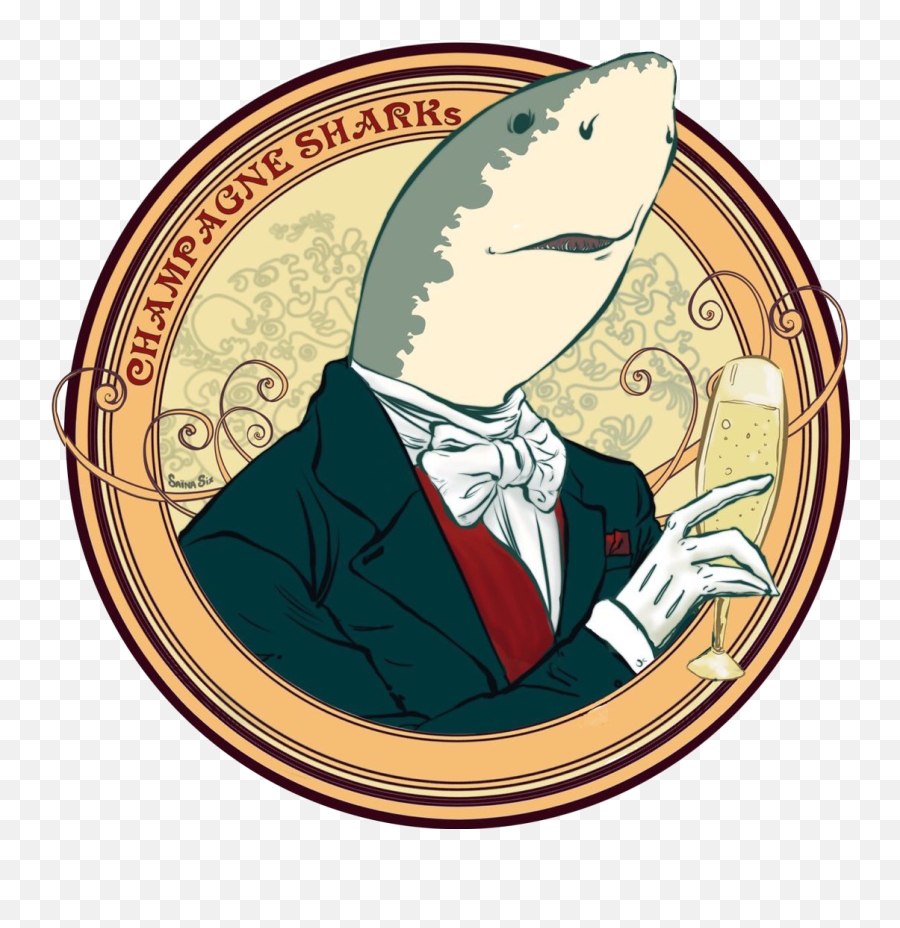 Received Pronunciation Mcmurphy - Champagne Shark Png,Shark Transparent Background