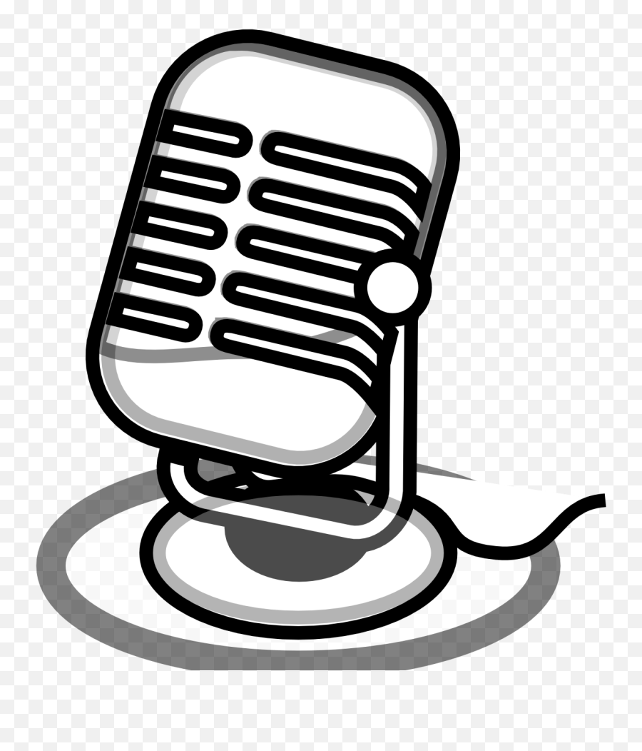 Microphone News Png Clipart Free - Microphone Clipart Black And White,Microphone Clipart Transparent Background