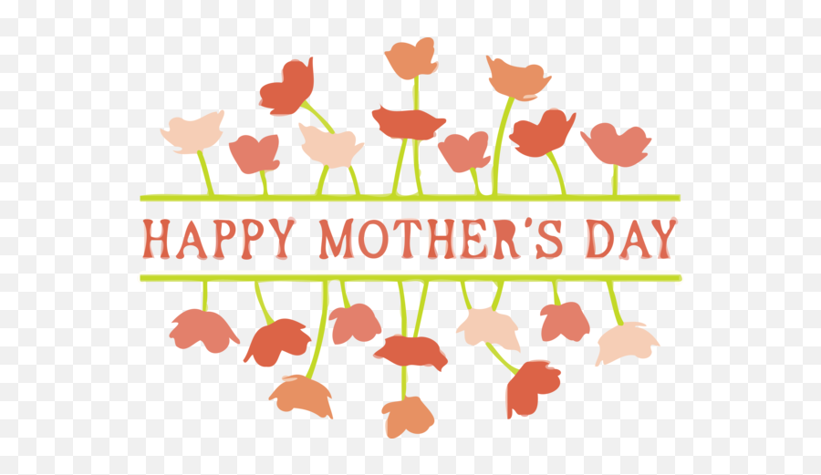 Mothers Day Text Orange Leaf For Happy - Clip Art Png,Happy Mothers Day Transparent
