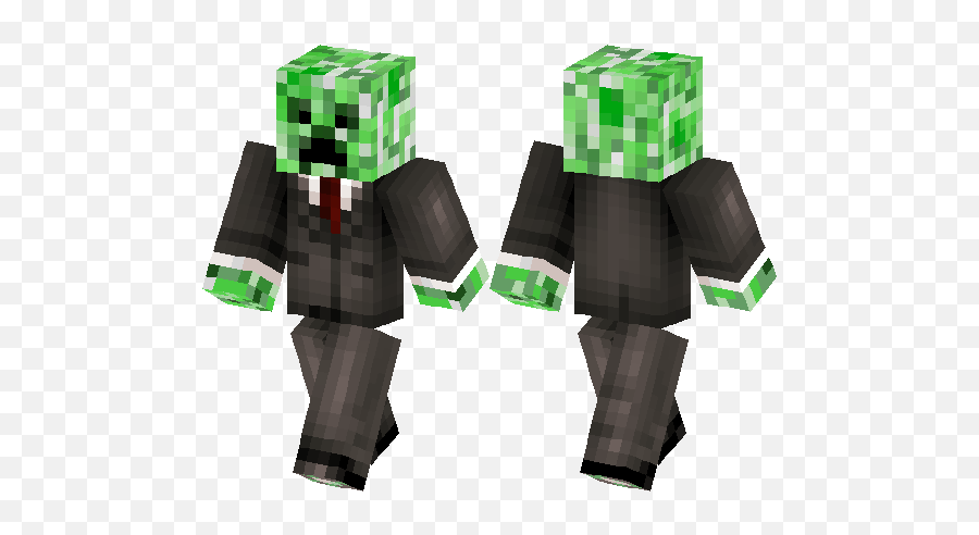 Creeper In A Suit Minecraft Skin Hub - Skin De Creeper Con Traje Png,Minecraft Creeper Png