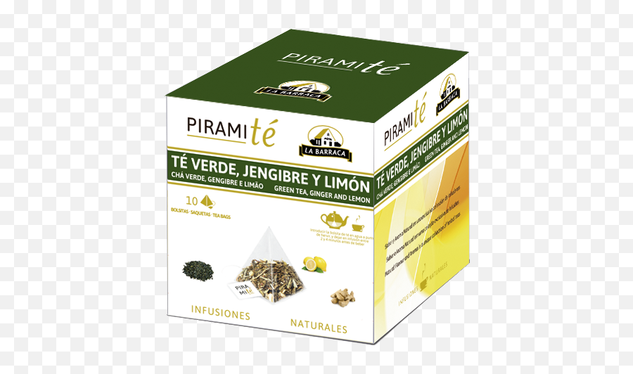 Download Hd Piramité Té Verde Ginger 1881247 - Png Images Box,Ginger Png