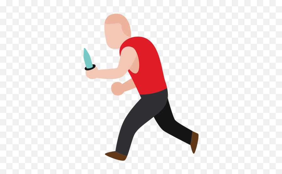 Vandal Character Holding Knife - Transparent Png U0026 Svg Person Running With A Knife,Knife Png Transparent