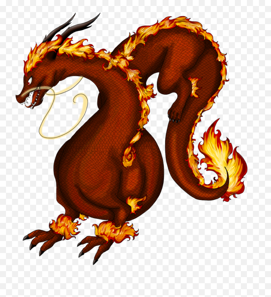 Fire Dragon - Illustration Clipart Full Size Clipart Illustration Png,Fire Dragon Png