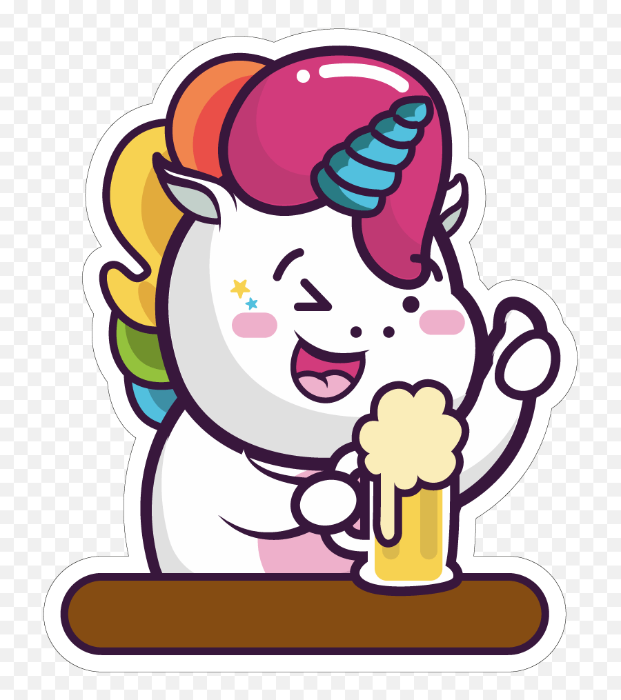 Unicorn Sticker Png Picture - Drunk Unicorn Png,Drunk Png