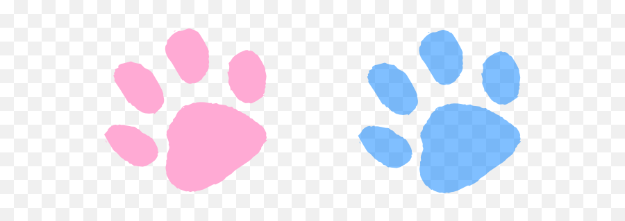 Blue Paw Print Clipart - Cute Paw Print Transparent Png,Paw Print Logo