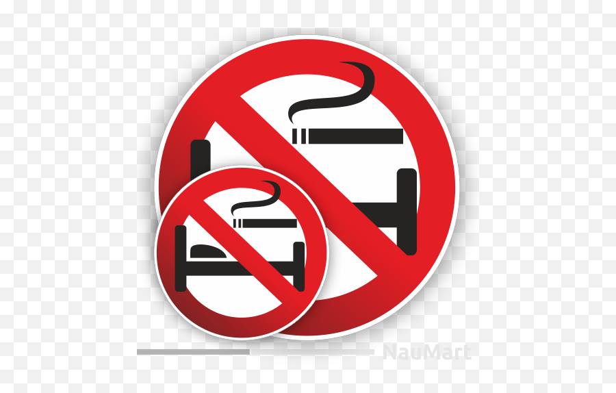 Details About No Smoking In The Room Bed Prohibition Warning Sign Sticker Decal St156 - Prohibition Warning Png,No Smoking Logo