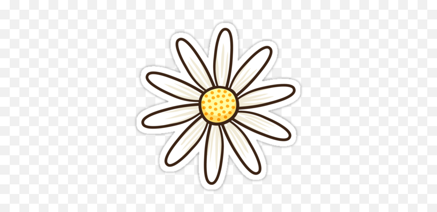 White Daisy Flower Sticker - Daisy Stickers Png,White Daisy Png