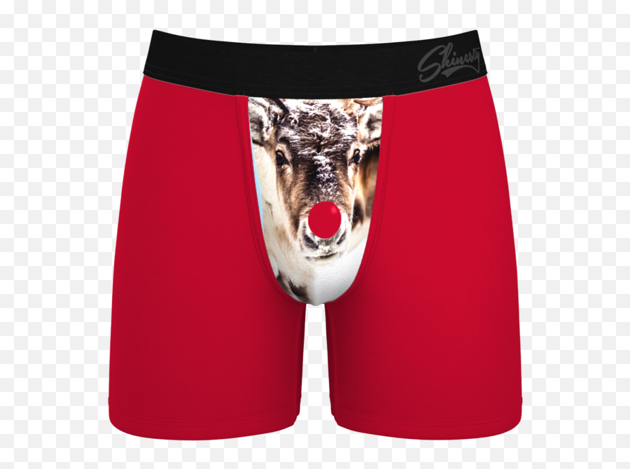 The Red Nose Rod Reindeer Ball Hammock Boxer Briefs - Reindeer Boxers Png,Rudolph Nose Png
