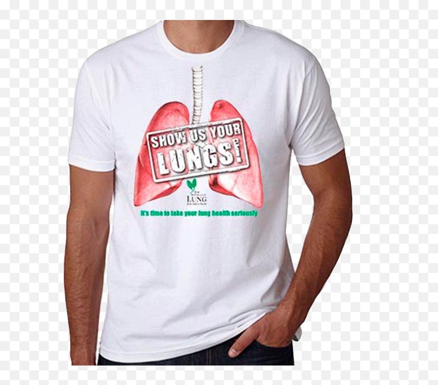 Tshirtpng U2013 Lung Foundation Shop - Lung Cancer Tee Shirt,Lung Png