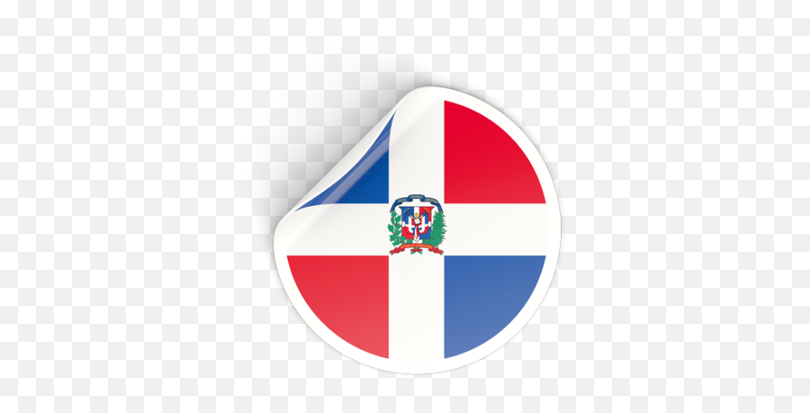 Round Sticker - Dominican Republic Flag Png,Dominican Flag Png