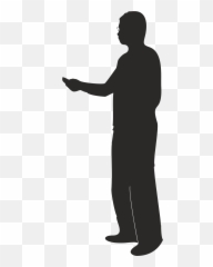 Download Hd Clipart - Silhouette Person Pointing Png Vector Man Outline