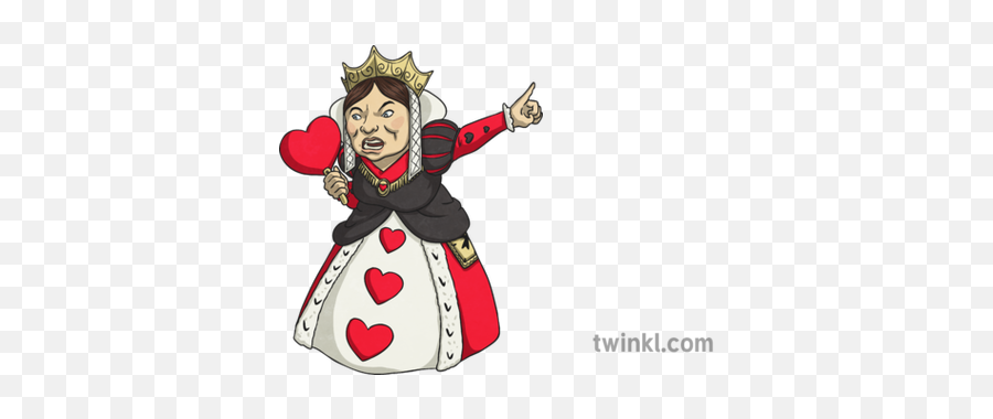 Queen Of Hearts 2 Illustration - Twinkl Happy Png,Cartoon Heart Png