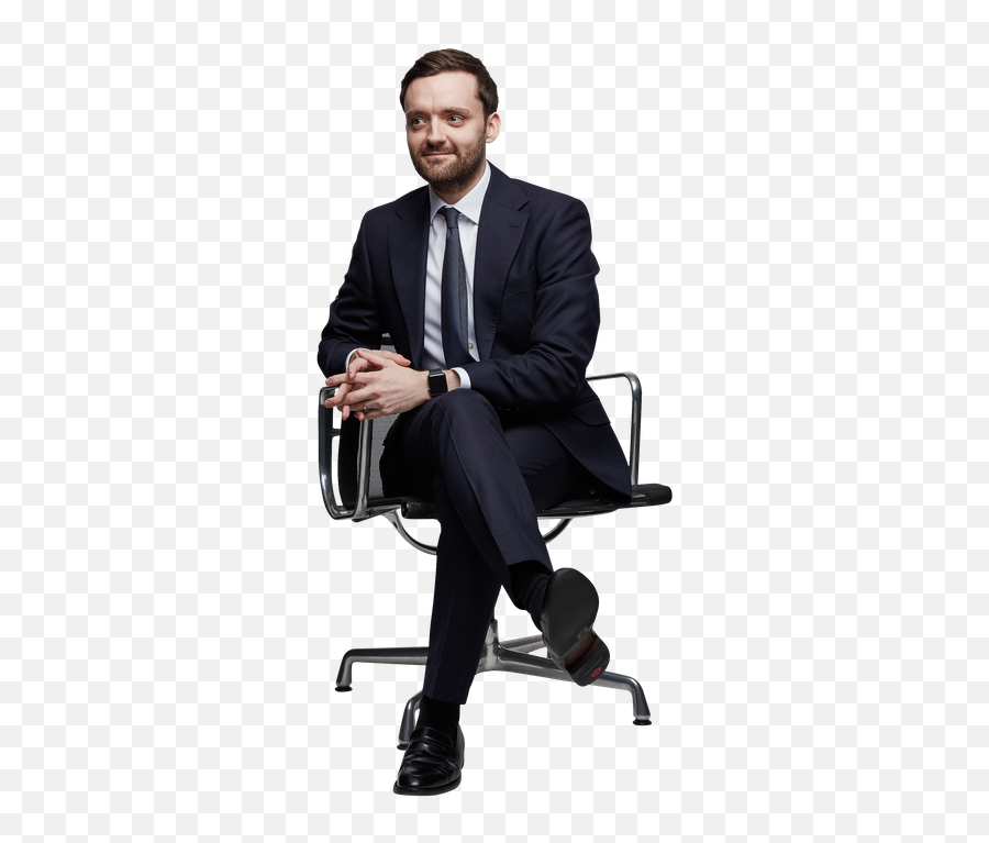 Man Chair In Office Png - Sitting,Office People Png