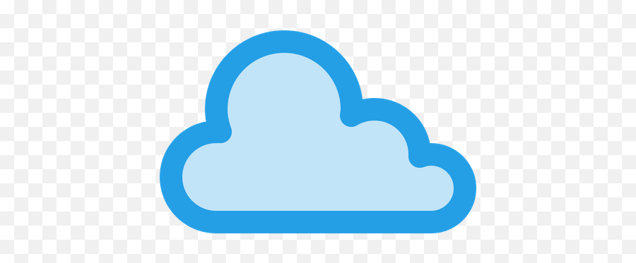 Cloud Icon Of Colored Outline Style - Blue Cloud Outline Png,Cloud Icon Transparent
