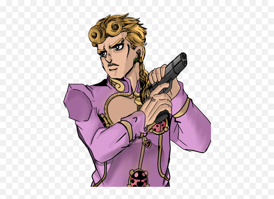 Image 81190 Artistwillpikle Giorno Jjba Streamerjoel - Giorno Giovanna With A Gun Png,Giorno Png