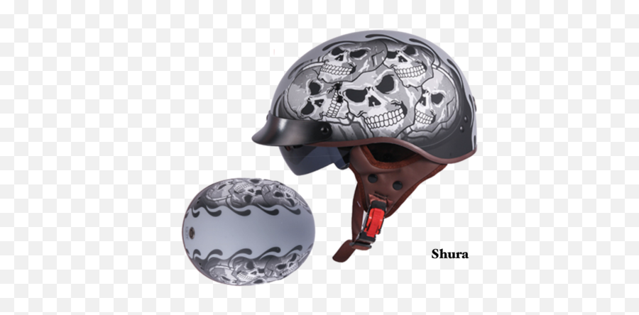 Dot Certified Half - Face Retro Motorcycle Helmet Cw Motorcycle Helmet Png,Icon Skeleton Skull Motorcycle Helmet