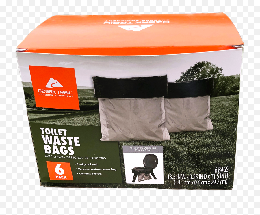 Ozark Trail Portable Toilet Waste Bags With Bio - Gel 6 Pack Walmartcom Household Supply Png,Porta Potty Icon
