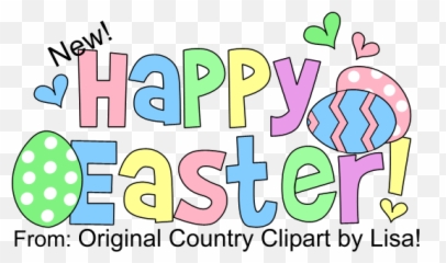 Easter Bunny Clip Art - Transparent Happy with Cute Clipart png