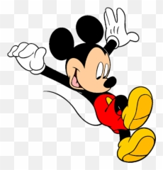 Mickey Mouse Jumping Clipart - Mickey Mouse Looking Down Png,Peeking Png