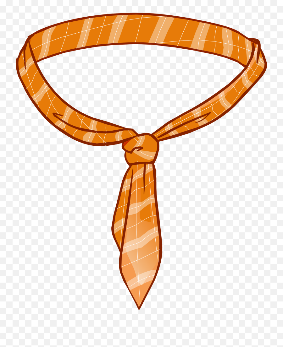 Download Hd Orange Tie Icon - Tie Club Penguin Transparent Bow Png,Tie Icon Png