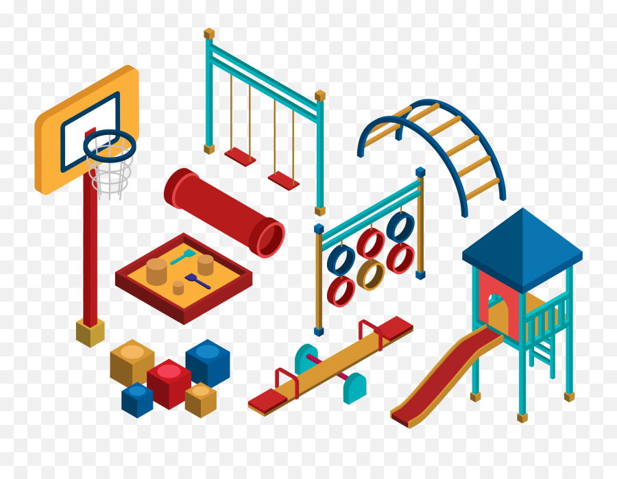 Basketball Clipart Playground - Playground Isometric Png,Playground Png