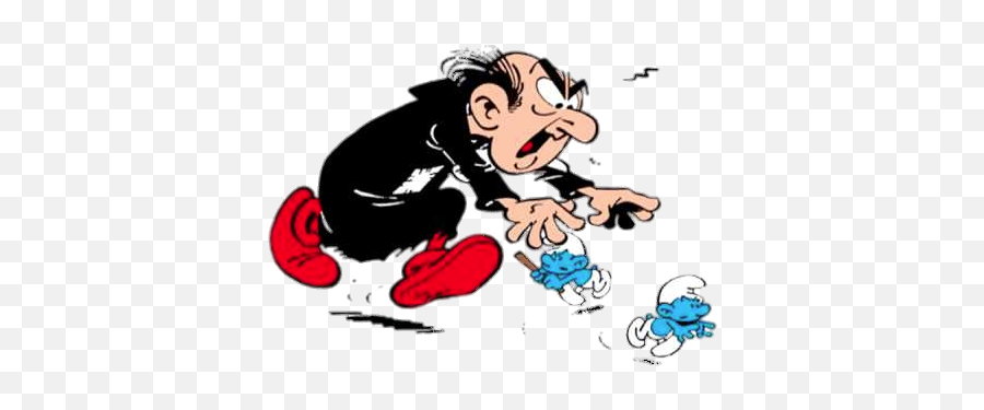 Gargamel Trying To Catch Smurfs Png Image