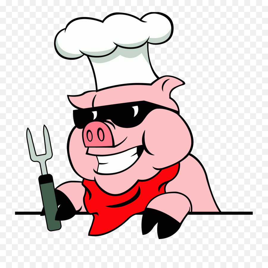 Png Transparent Barbecue Pig - Pig With Chef Hat,Pork Png
