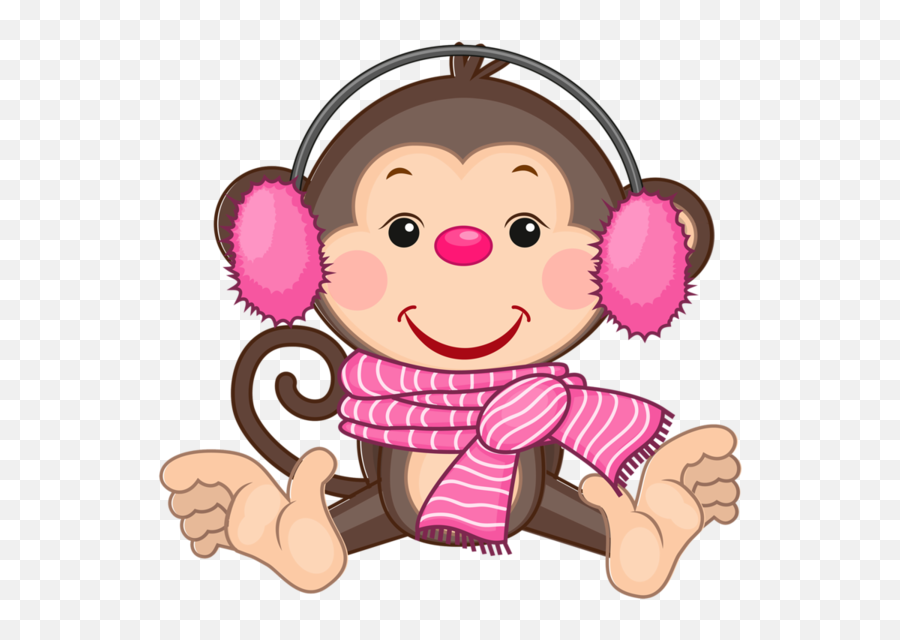Ee662c86png 600577 Cute Monkey Cartoon Clip Art Headphones Png