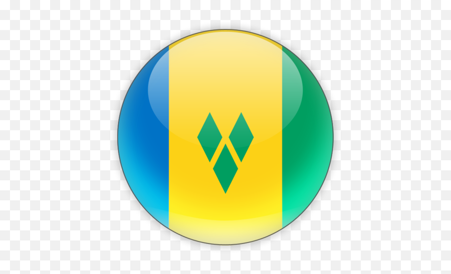 Round Icon Illustration Of Flag Saint Vincent And The - Logo St Vincent And The Grenadines Flag Png,Icon St