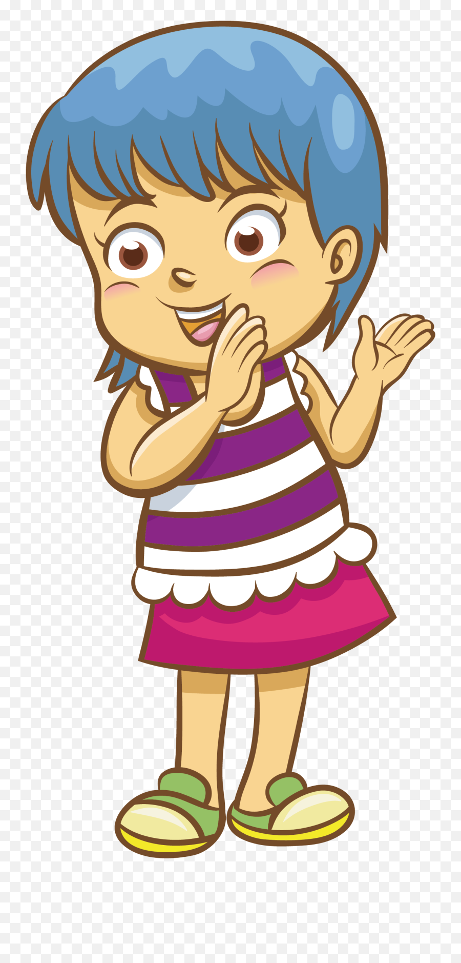 Download Clapping Cartoon Clip Art - Girl Clapping Clip Art Happy Girl Clapping Clipart Png,Clapping Png