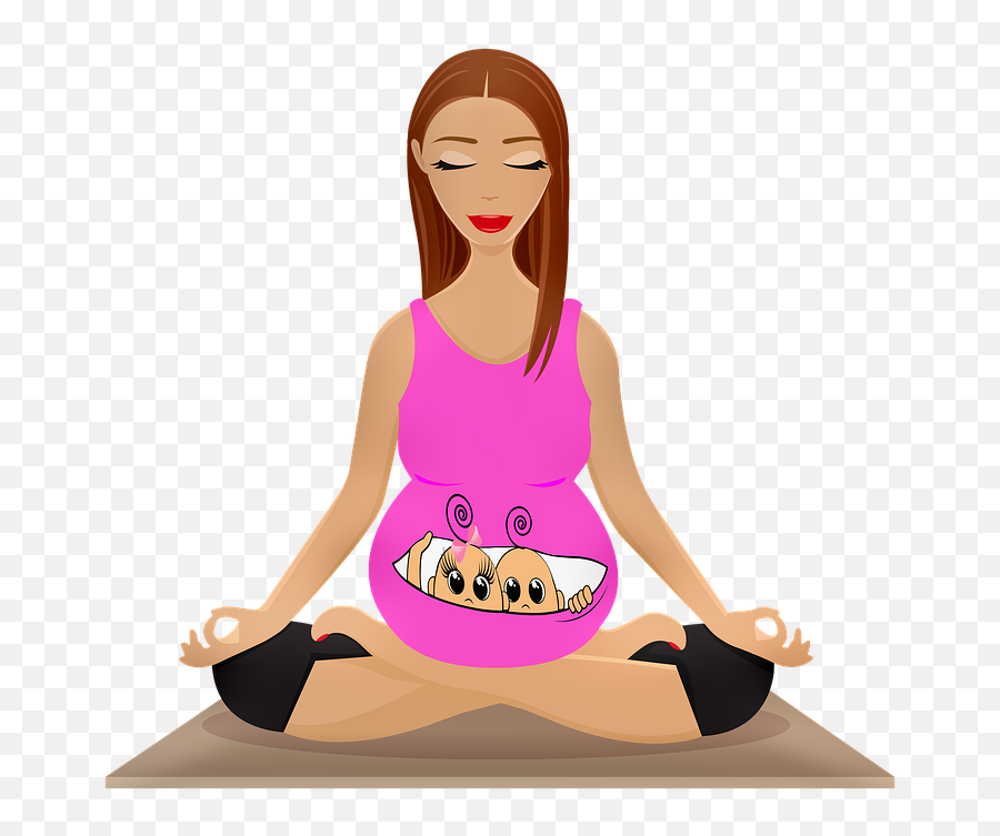 Pregnant Woman Yoga Twins Peek A - Free Image On Pixabay Mujer Embarazada  De Gemelos Animado Png,Twins Png - free transparent png images 