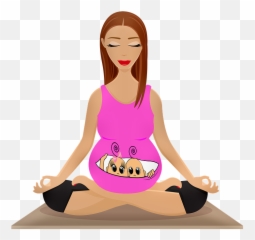 Pregnant Woman Yoga Twins Peek A - Free Image On Pixabay Mujer Embarazada De Gemelos Animado Png,Twins Png