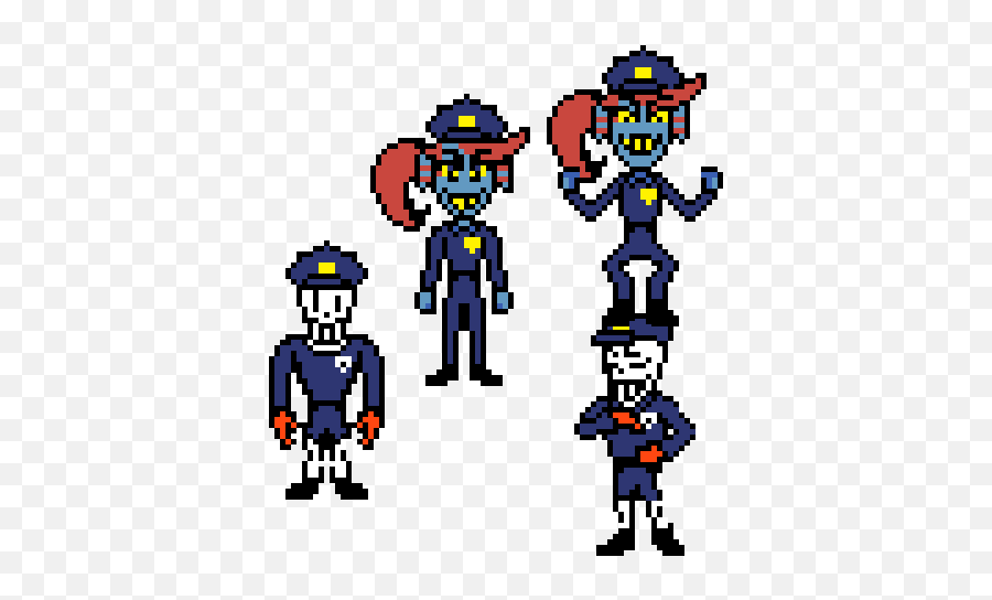 Officer Undyne And Papyrus Deltarune - Officer Undyne Png,Papyrus Png