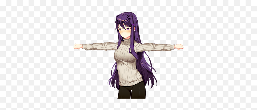 T - Doki Doki Yuri Ddlc Png,T Pose Png