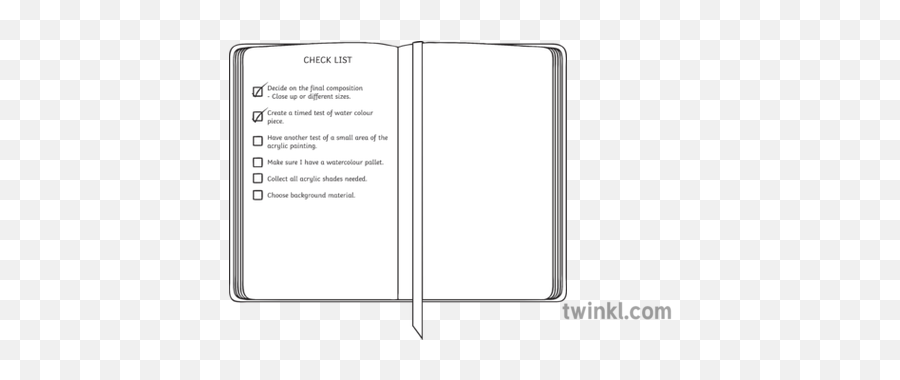 Art Exam Checklist And Design Open Book Handwriting - Crescent Moon And Star Colouring Png,Open Book Transparent Background