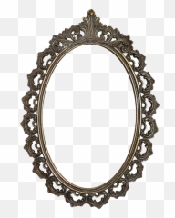 Download Golden Mirror Frame Png Image - Oval